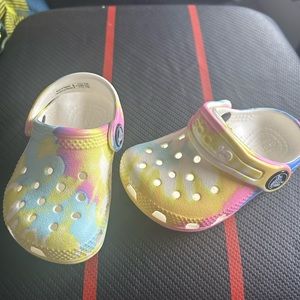 Tie dye baby crocs-never worn!